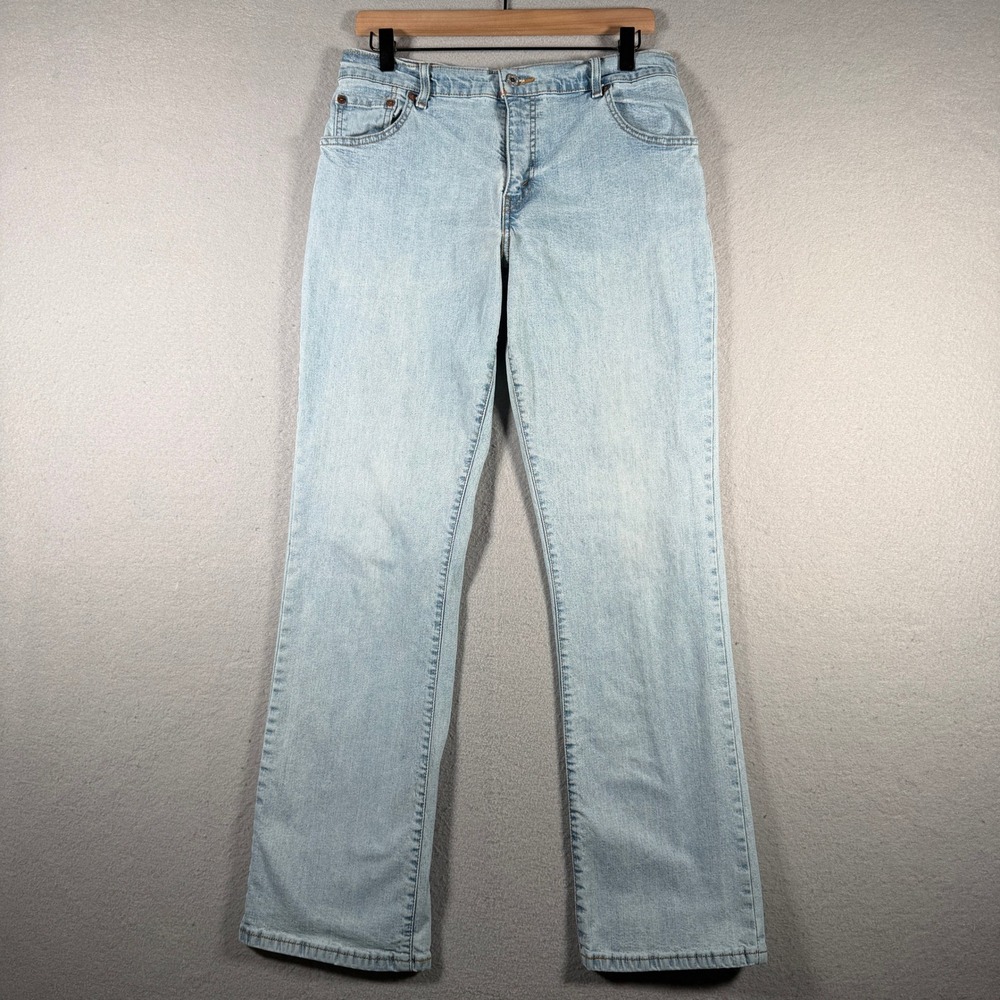 Levis 550 Relaxed Bootcut Jeans Light Wash Blue Denim Size 12M 31x32